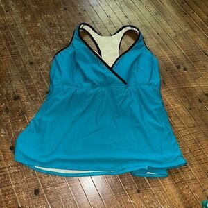 Miraclesuit blue modest 24W cruisewear tankini top